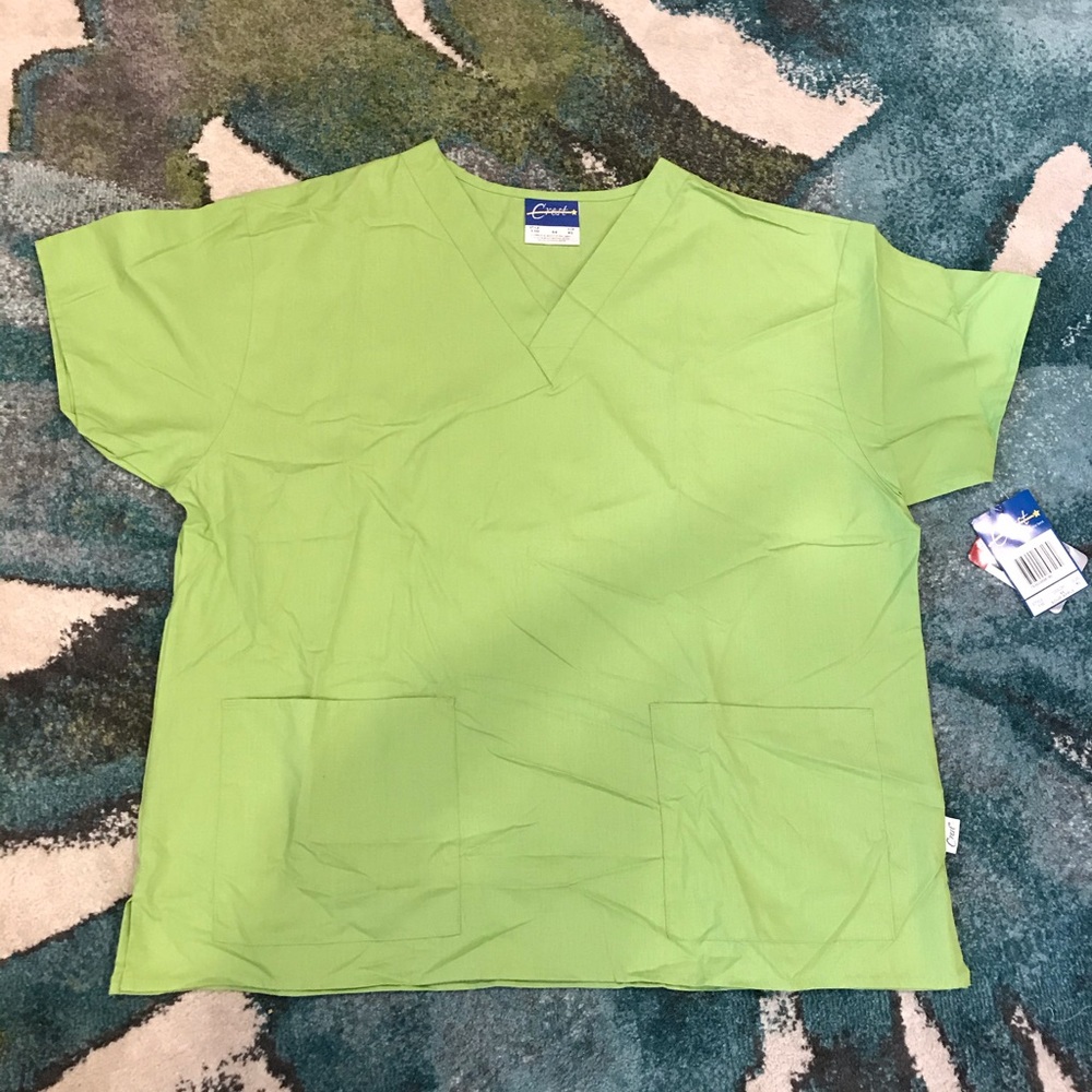 XL green scrub top